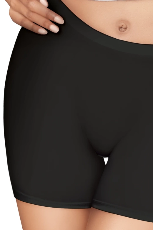 Szorty modelujące z długimi nogawkami PCW COCCO, czarne