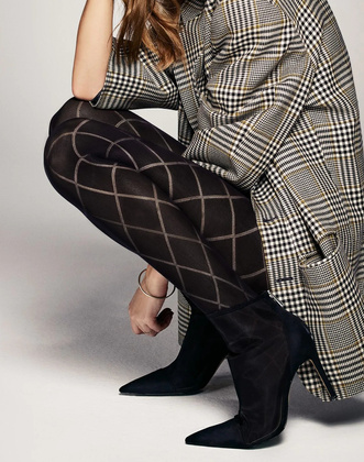 Rajstopy Veneziana Rombo Grandi 60 den 2-4 marine