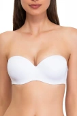 Biustonosz Bardotka Gładki Samonośny Fantastic 1580, bianco/biały