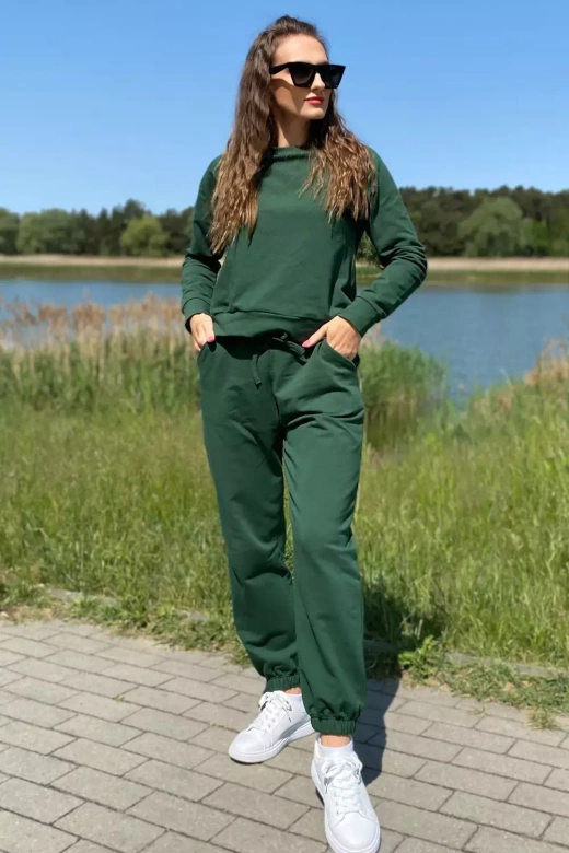 Modny komplet damski/dres ze ściągaczami Wenezja, zielony