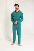 Piżama Regina 489 dł/r Frotte 2XL-3XL męska zielony