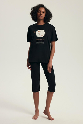 Piżama Henderson Ladies 43728 Dairoku kr/r S-3XL black