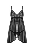 Komplet Obsessive Sedila Babydoll czarny