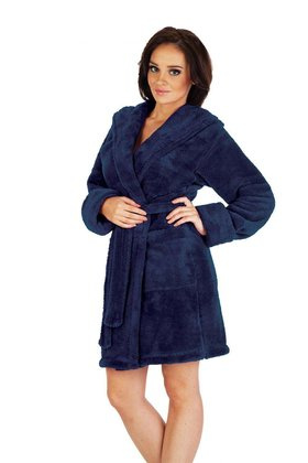 Szlafrok De Lafense 806 krótki S-XL damski chabrowy