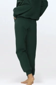 Luźne ocieplane spodnie dresowe REHEMA, zielony