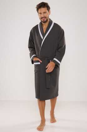 Szlafrok De Lafense 564 Bruno 3XL-4XL grafitowy