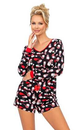 Piżama Donna Santi II 1/2 dł/r S-2XL czarny