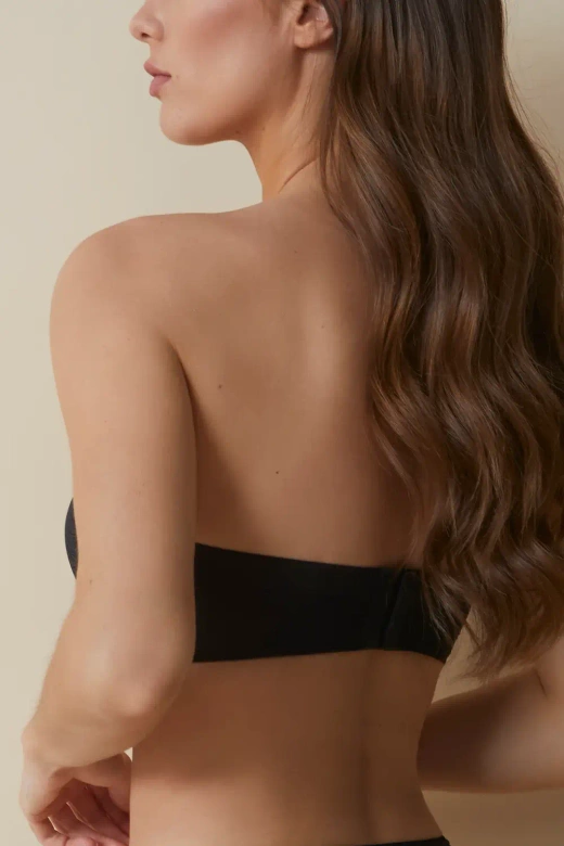 Samonośny gładki biustonosz VILMA, negro-czerń