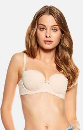 Biustonosz bardotka Henderson Ladies Raff 23446 beżowy