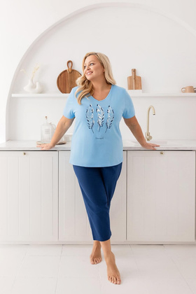 Piżama Regina 742 kr/r XL-5XL W26 damska żółty