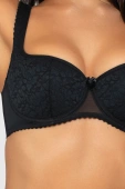 Biustonosz usztywniany balkonetka Sylvie, czarny