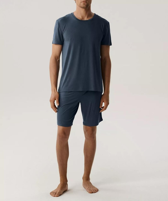 Piżama Atlantic BNMP-005 S-2XL męska denim melanż