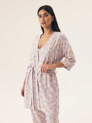 Szlafrok Henderson Ladies 42663 Nadar S-XL light blue