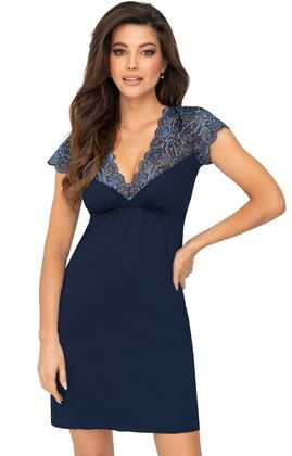 Koszula Donna Melania kr/r S-2XL granatowy