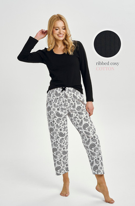 Piżama Taro Aida 3454 dł/r S-XL Z25/26 damska czarny