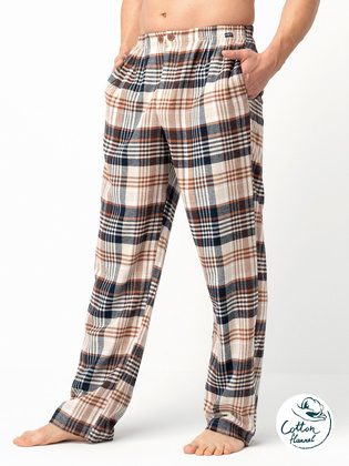 Spodnie piżamowe Key MHT 443 B25 M-2XL męskie brązowy