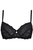 Miękki koronkowy biustonosz na fiszbinach Allure 2672, nero/czarny