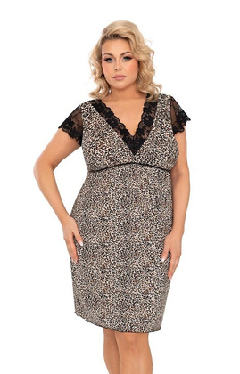 Koszula Donna Omari Plus kr/r 3XL-6XL panterka