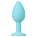 Mały korek analny brylancik silikon 7cm początkujący, blue