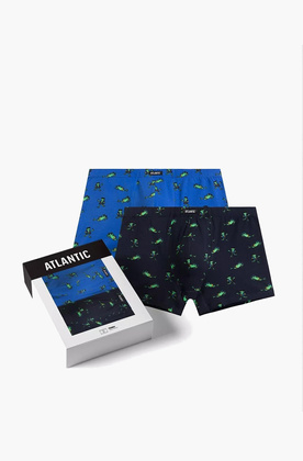 Bokserki Atlantic 2MHH-006 A'2 S-2XL granatowy-niebieski