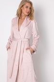 Ciepły miękki szlafrok AMANDA z serduszkami, różowy