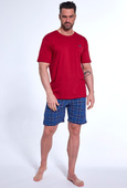 Piżama Cornette 326/285 Derby 3 kr/r M-2XL męska bordowy