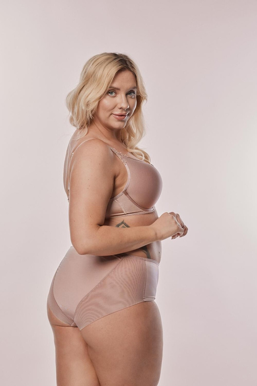 Biustonosz usztywniany Mefemi Anita Big mokka