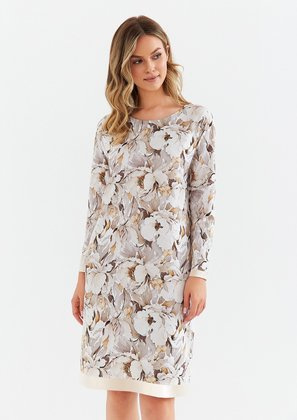 Koszula Cana 423 dł/r S-XL kwiaty-taupe