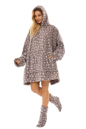 Bluza L&L 2468 dł/r damska szary-biały