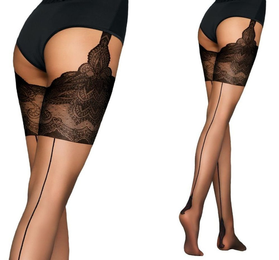 Rajstopy imitujące pończochy, 20 DEN IMRISKA BLACK