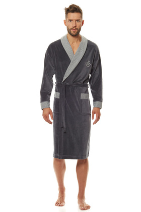 Szlafrok L&L 9102 M-2XL męski granatowy