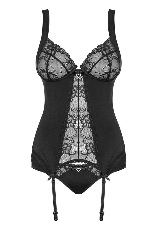 Gorset Obsessive Heartina Corset czarny