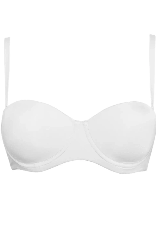 Biustonosz Bardotka Gładki Samonośny 2550, bianco/biały