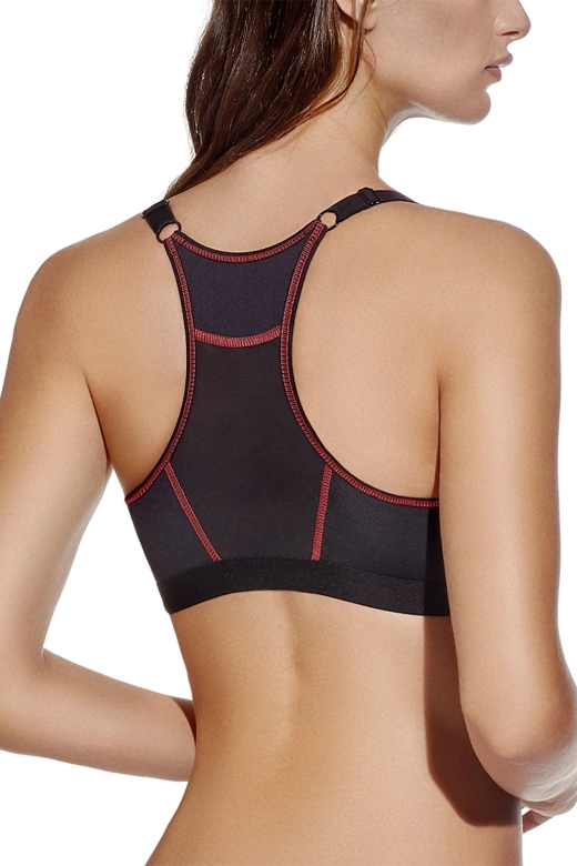 Sportowy biustonosz NORA, negro-czarny