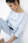 Piżama Sensis Beauty Sleep 3/4 S-XL błękitny