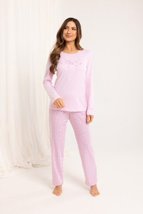 Piżama Regina 708 dł/r 2XL-3XL Z25/26 damska różowy