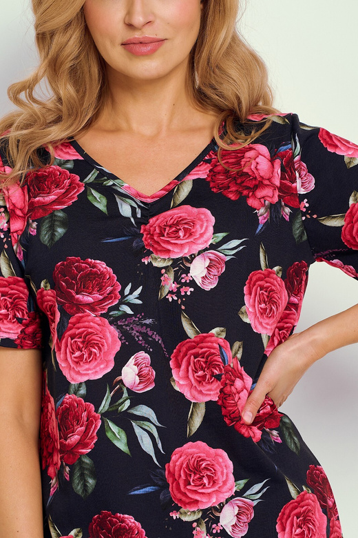 Koszula Taro Claire 3346 kr/r M-XL W25 damska granatowy-kwiatki