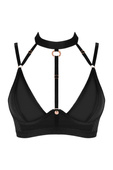 Biustonosz braletka soft Brasica + choker, czarny