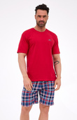 Piżama Cornette 326/313 Ready 4 kr/r 3XL-4XL męska bordowy