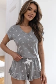 Polska, krótka bawełniana piżama Cecily, szara