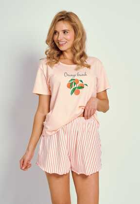 Piżama Taro Darcia 3322 kr/r M-XL W25 damska pomarańczowy jasny