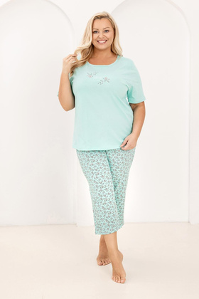 Piżama Regina 736 kr/r 2XL-3XL W26 damska zielony