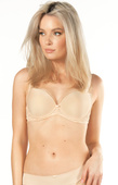 Biustonosz push-up Mefemi Pepite beżowy