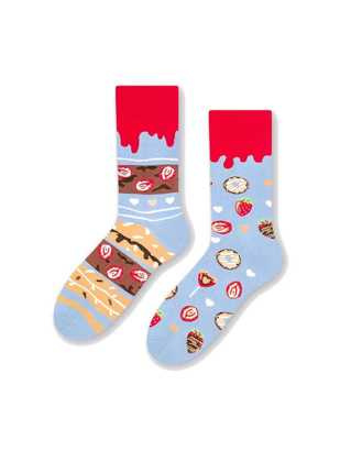 Skarpety More 078 Serca damskie Asymetryczne 35-42 błękitny