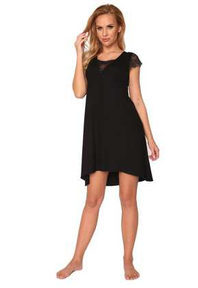 Koszula De Lafense 340 Fanny kr/r 3XL-4XL czarny