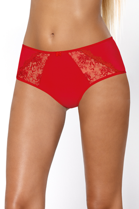 Polskie Figi z tiulem i haftem JENNY czerwone