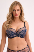 Biustonosz Semi Soft Gaia BS 1329 Sienna granatowy-różowy