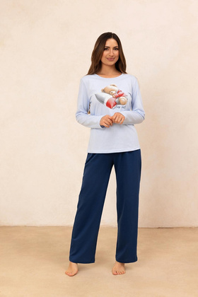 Piżama Regina 728 dł/r 2XL Z25/26 damska niebieski