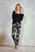 Piżama Taro Charlotte 3232 dł/r S-XL Z25 czarny