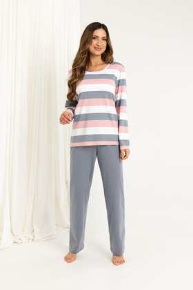 Piżama Regina 726 dł/r M-XL Z25/26 damska beżowy